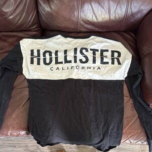 Hollister Black and White Logo Long Sleeve